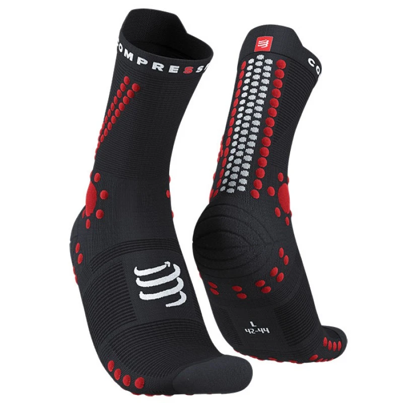 Compressport socks trail Black red