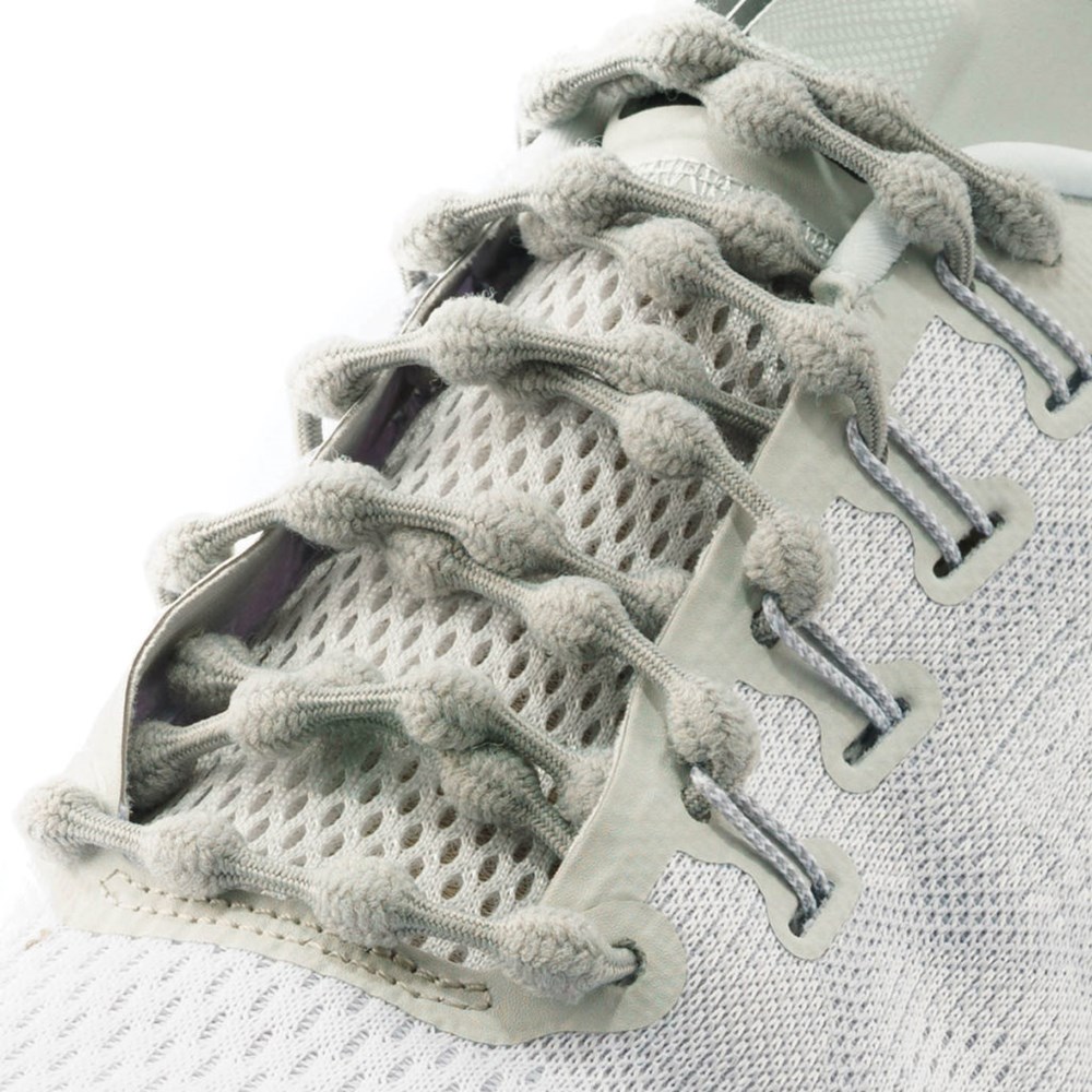 Caterpy elastic laces ghost grey