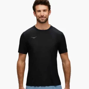 Hoka airolite tshirt ss black