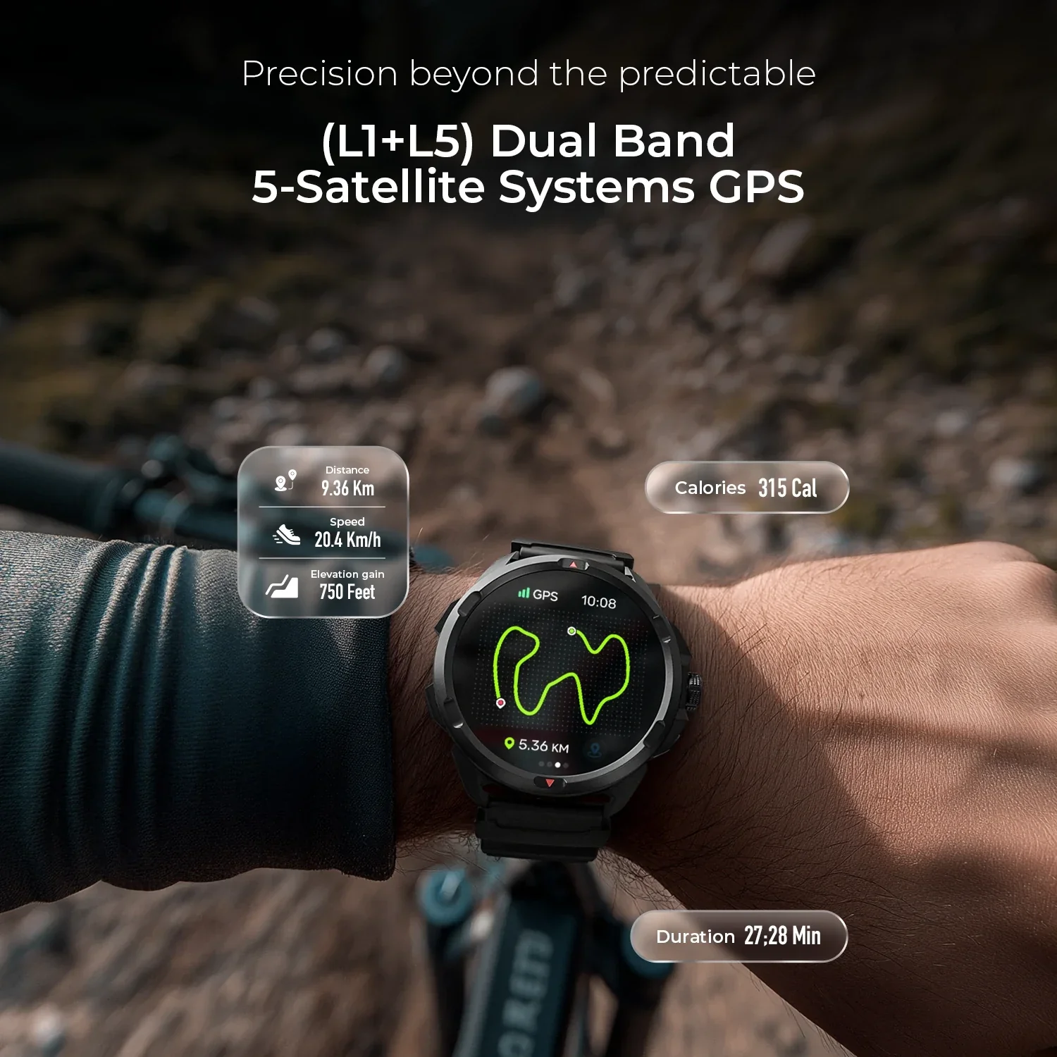 Smartwatch NOISE Endeavour Pro GPS Black - Image 7